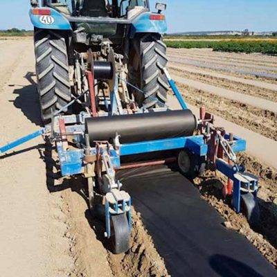 Colocación Agropaper, mulch de papel