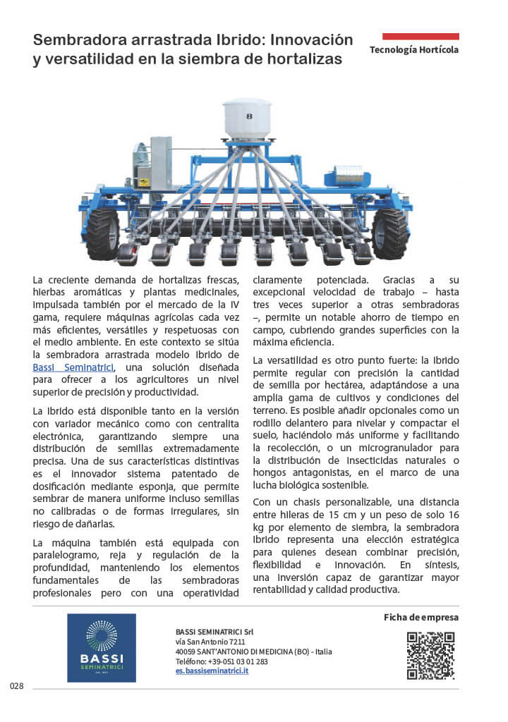 Sembradora Ibrido - Bassi
