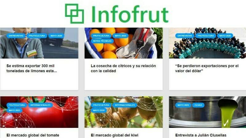 La Revista Informe Frutihortícola de Argentina ha creado su portal web, se llama InfoFrut